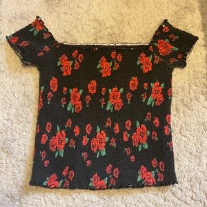 Black Floral Shirt